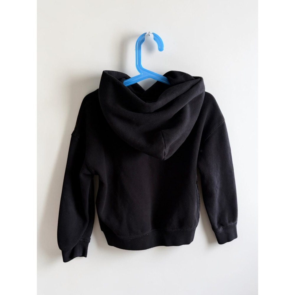 Baby Gap Kids Black Pullover Hoodie Fleece Sweatshirt Bear Logo Size 5 Years